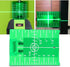 Laser Level Target Plate, Double Scale Cross Line Laser Level Meter with Foldable Magnetic Floor Target Card (Green)