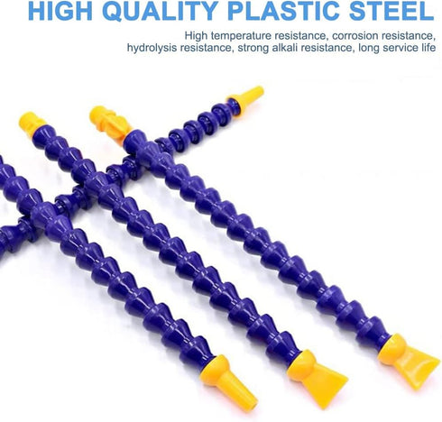 Utoolmart Flexible Coolant Pipe, G3/8 Thread Round Nozzle Hose, 24" Adjustable Cooling Tube, 3 Pcs