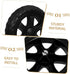 2pcs Heavy Duty Utility Cart Wheels Rubber Replacement Casters for Shopping Trolley Shock Absorbing Rolling Cart