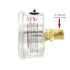 PIC Gauges 202L-204E Center Back Mount Glycerine Filled Pressure Gauge, 2" Dial, 0/100 psi Range