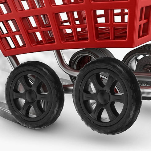 4pcs NOLITOY Heavy Duty Shopping Cart Replacement Wheels for Folding Grocery Trolley with Snowflake Design Sturdy