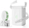 NIIMBOT D110 Mini Label Maker Machine - Portable Bluetooth Inkless Sticker Printer with Tape (3 Rolls), White