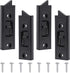 GORGECRAFT 2 Pairs Tilt Latch Replacement Window Parts and Hardware Locks Plastic Construction Snap-in 2 Hole Center Spacing Sliding Lock Replacement with 8Pcs Iron Screws for Home Windows