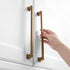 KOOFIZO Stepped Bar Cabinet Pull, Antique Brass Handle, 10 Inch/256mm Screw Spacing for Kitchen Cupboard, Dresser Drawer