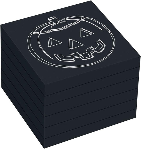 Black Sticky Notes, 3"×3", 6 Pads, Self-Stick Notes, 100 Sheets/Pad, Total 600 Sheets