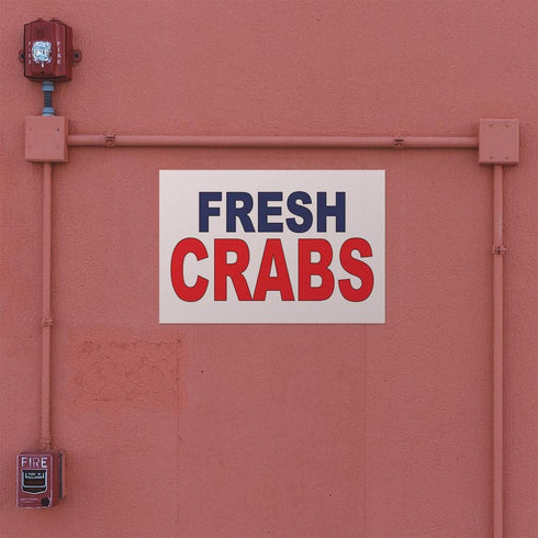 Fastasticdeals 36x24Inches Decal Stickers Multiple Sizes Fresh Crabs Blue Red Bar Restaurant Food Truck Industrial