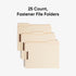 Smead Fastener File Folders, 25 Count, Manila, Reinforced 1/3-Cut Tabs, Letter Size for Organization