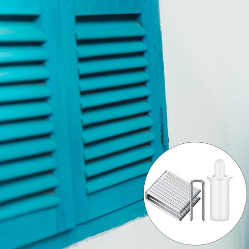 40 Set, 20 20 Pieces Plantation Shutter Repair Tool Including Spring Loaded Shutter Pins and Louvers Rod Staples
