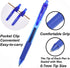 ChicRosa 40 Pack Blue Gel Pens, Retractable Medium Point for Smooth Writing, Comfort Grip for School Office Home
