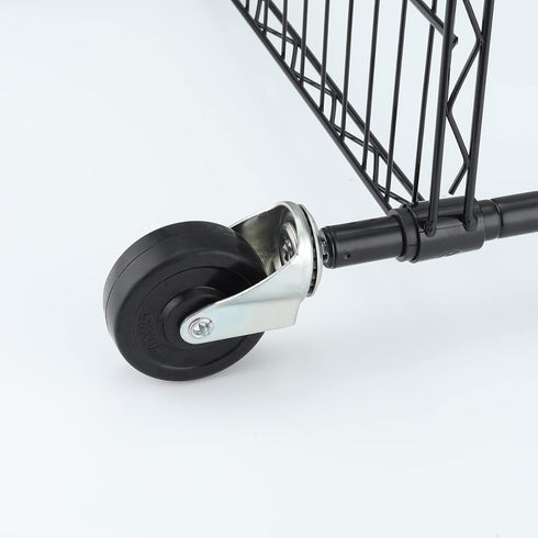 Hlyluoyi 2 Inch Set 4, 1/4"-20 Casters for Wire Shelving, Threaded Stem Caster Wheels of Stem with Brake, Heavy Duty
