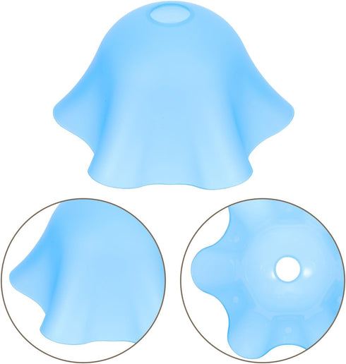 Garneck Plastic Lampshade Blue Diameter Soft Lighting Table Lamp Shade Replacement Cover for Indoor Torchiere Floor