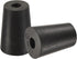 MECCANIXITY 5 Pieces Rubber Tapered Plug 13mm to 17mm with Hole Test Tubes Bungs Stopper Black for Lab Home