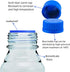 500ml Graduated Glass Round Media Storage Bottle with Blue GL45 Screw Cap, Wide Mouth Lab Reagent Bottle