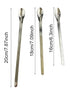 ZHUUO 1 Set Stainless Steel Miniature Laboratory Sampling Spoon, Spatula Combination Reagent Spoon, Lab Utensils (Pack