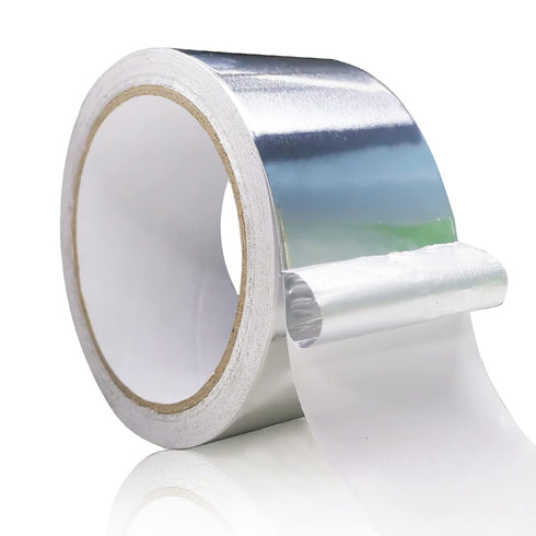Premium Aluminum Foil Tape, Heavy Duty Silver Duct Tape, 2in x 65ft for HVAC Insulation