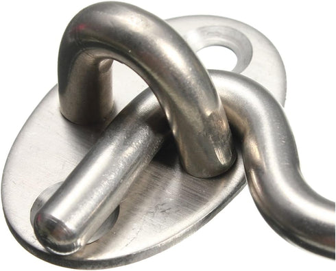 POWERTOOL Cabin Hook, 1pc Heavy Duty Lock Hook and Eye Latch, Solid Stainless Steel Door Lock for Window