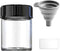 Glass Sample Vials, Wide Mouth Boro 3.3 Glass Bottle with Black Cap for Laboratory, Reagents, Leaf Teas, Spices, Herbs,