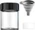 Glass Sample Vials, Wide Mouth Boro 3.3 Glass Bottle with Black Cap for Laboratory, Reagents, Leaf Teas, Spices, Herbs,