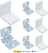 MR.BRACKET MR BRACKET L Bracket, White Shelf Brackets Pack of 4, Heavy Duty