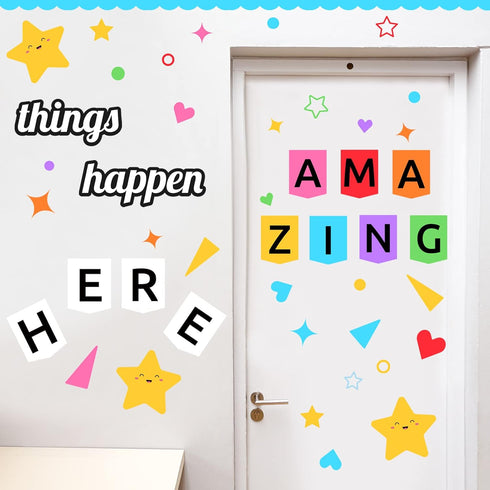 Classroom Bulletin Board Decoration Set with Welcome Decor for Kindergarten, Preschool, and Elementary School