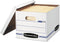 Bankers Box STOR/FILE Basic Duty File Storage Boxes, 12 Pack, Letter/Legal, White/Blue