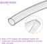 DMiotech 18mm ID 21mm OD Clear PVC Tube, Flexible Transparent Hose for Garden Water Tube, Air Tube, Oil Tube