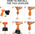 Generic 50 Sets 1/16 Inch Reusable Tile Leveling System Kit with Wrench, Tile Spacers and Leveling Clips, Anti-Lippage