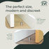 EVI Stainless Steel Door Stopper, Screw Fastening with Transparent Rubber Protector, 0.95 x 1.19 Inch