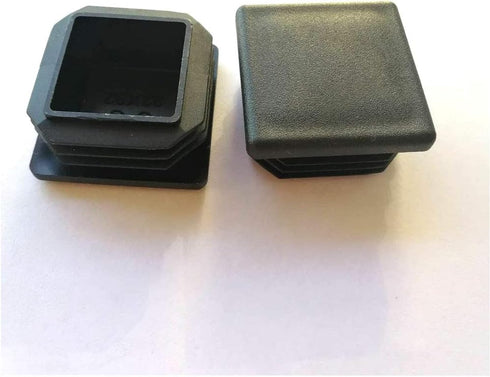 8 Pack 1 1/4 Inch Square Black Plastic Plug - Tubing End Cap, Glide Insert Furniture Finishing Plug for Square Metal