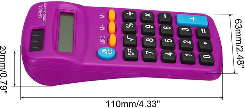 PATIKIL Basic Calculator, 8 Digit LCD Display, 4 Function Small Desktop Calculator, Battery Powered, Handheld, Purple