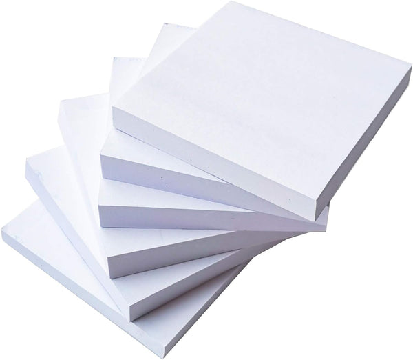 White Sticky Notes, 6 Pads, 3 X 3 Inch, 100 Sheets/Pad, Total 600 Sheets Self-Stick Notes