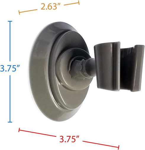 A-0158B MedGear Suction Cup Shower Head Holder, White or Gray; for use with Smooth, Hard, Non-Textured Surfaces Like