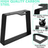 2 6 Inch WOPPLXY Pcs Metal Table Legs, Black Furniture Legs, Trapezoid Table Legs, Metal Bench Legs for DIY TV