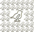 Funny Cute Bird Paperclips, 50pcs Creative Decorative Bookmark, Gold for Home, School, and Office Use