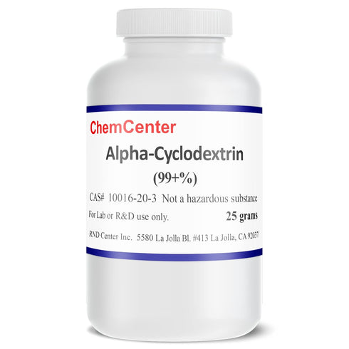 Alpha-Cyclodextrin, High Purity Powder, 99% min., 25 Grams