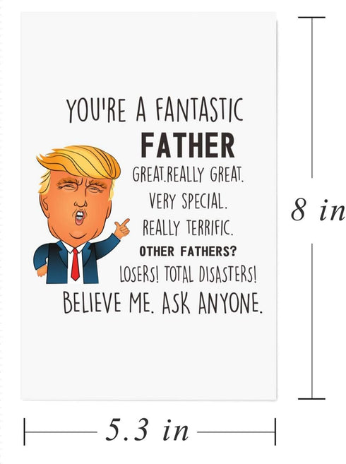 Gonzey Funny Father's Day Card, Trump Father, Humorous Greeting Card for Dad's Birthday