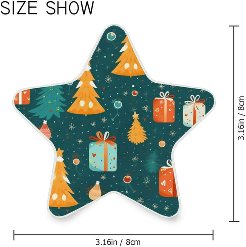 ALAZA Christmas Tree Snowflake Xmas Green Star Shaped LED Night Light Dusk to Dawn Sensor Plug in Night Home Decor Desk