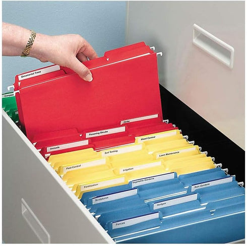 Smead Interior File Folder, Letter Size, 1/3-Cut Tab, Blue, 100 per Box (10239)