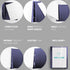 Binditek 30 Pack Clear Front Report Covers with 3 Prongs, Heavy Duty Plastic Report Folder with Navy Back Covers for