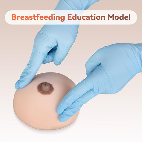 SimCoach Lactation Breast Model, Artificial Breast for Breastfeeding, Silicone Breast Model for Education, Lactating