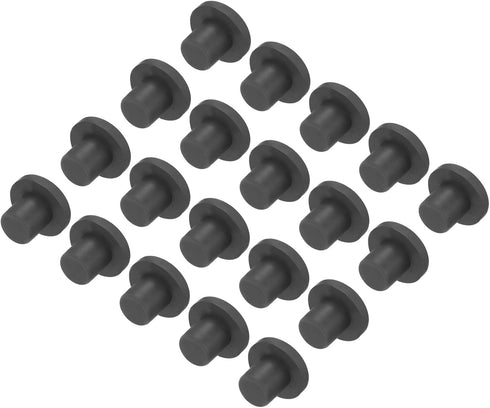 uxcell High Temp Silicone Plug - T Shaped Solid Rubber Stopper Hole Plugs for Powder Coating, Pack of 20