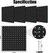 4 Pack Metal Pegboard Panels, Black Wall Organizer with Bent Frame for Heavy Duty Home Storage