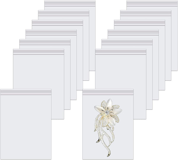 Small Plastic Jewelry Bags, 200pcs Mini Zipper Bags, 2" x 3" Clear Resealable Poly Bags for Craft