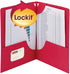 Smead Lockit Two-Pocket Heavyweight Folder, Letter Size, Red, 25 per Box