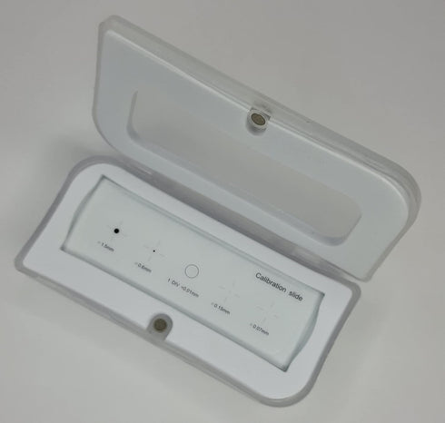 High Precision Ocular Micrometer, Microscope Stage Micrometer Calibration Slide with 5-Scales and 0.01mm