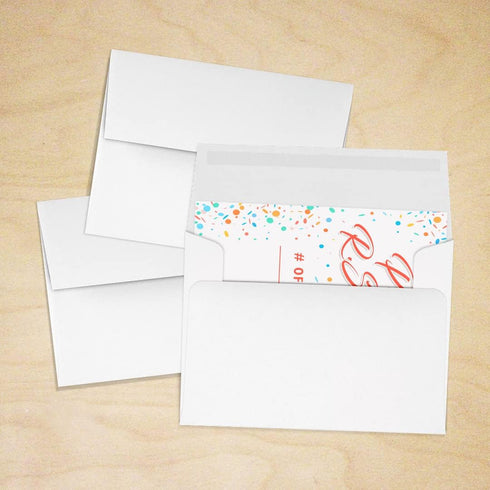 LUXPaper A2 Classic Crest Invitation Envelopes | 4 3/8" x 5 3/4" | Avon Brilliant White | 70lb. Text | 50 Qty
