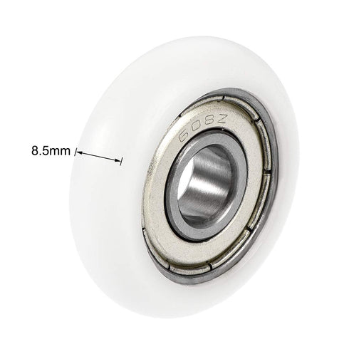 uxcell Ball Bearing Guide Pulley Roller Round Wheel - 8x30x8.5mm Double Metal Shielded (GCr15) Chrome Steel Bearings,