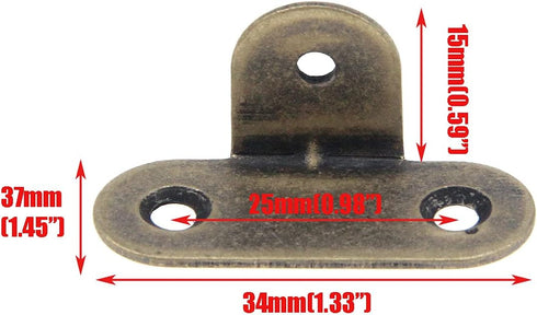 Quluxe 6 (1.37"x0.47"x0.62") Pcs Metal Corner Brackets Furniture Corner Protector Decorative Right Angle Corner Guards