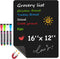 MaxGear Magnetic Black Dry Erase Board Sheet for Refrigerator, 16"x12" Fridge Whiteboard for Kitchen, Family Planner
