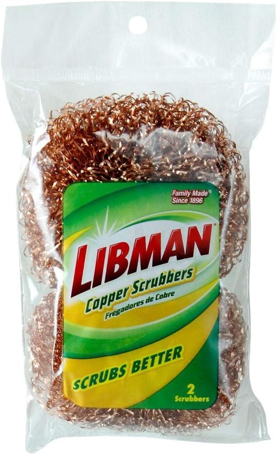 LIBMAN Copper Scrubbers, Pack of 2